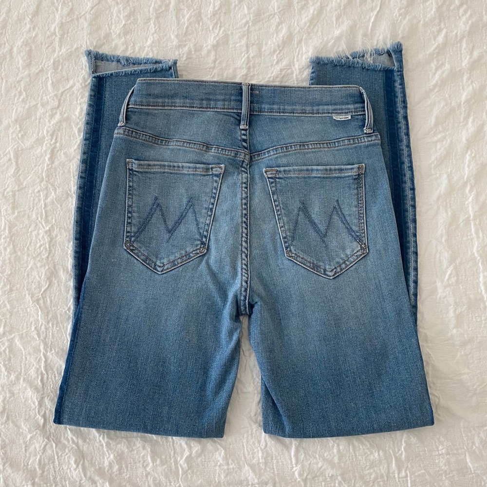 MOTHER Stunner Side-Stripe Ankle Fray Skinny Jeans - Picture 6 of 11